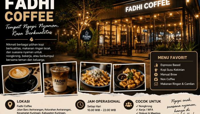 Fadhi Coffee Kuningan, Tempat Nongkrong Nyaman dengan Cita Rasa Kopi Berkualitas di Jalan Baru Awirarangan