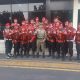 Peserta Apel Kebangsaan Kodim 0615 Kuningan bersama TNI-Polri, Pemuda Pancasila, dan organisasi masyarakat di Mapolres Kuningan untuk memperkuat persatuan dan menjaga keamanan wilayah.