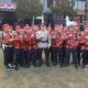 Kapolres Kuningan AKBP Bellen Anggara Pratama memimpin Apel Kebangsaan Jaga Jabar untuk Indonesia bersama TNI, ormas, KNPI, Pemuda Pancasila, dan komunitas ojol di Polres Kuningan.