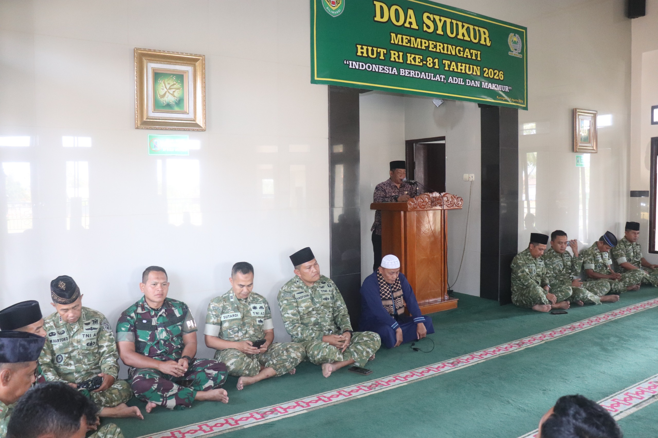 Kodim 0615 Kuningan, HUT RI ke-81, Doa Syukur Kemerdekaan, TNI Kuningan, Kabupaten Kuningan