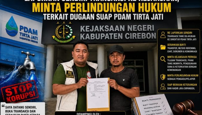 Ryaen Erisman Buka Bukti Transaksi ke Kejari Kabupaten Cirebon Terkait Dugaan Suap PDAM Tirta Jati