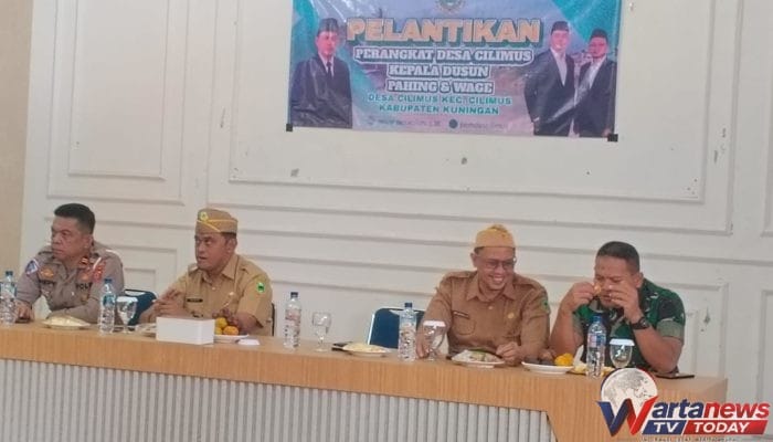 Danramil Cilimus Hadiri Pelantikan Perangkat Desa Cilimus Kabupaten Kuningan