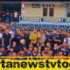 Tim Desa Cipedes menerima trofi juara Respati Cup 1 usai menjuarai turnamen bola voli di Dusun Sukacai Desa Cijemit Kecamatan Ciniru Kabupaten Kuningan.