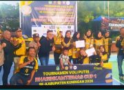 Turnamen bola voli putri  Ajang Babinkantibmas Cup 1 bola Voly Sekab Kuningan tuan rumah sang juara.