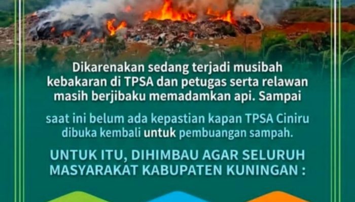 TPSA Ciniru Belum Dibuka Kembali Pascakebakaran, Aktivitas Pembuangan Sampah Masih Dihentikan