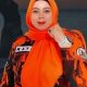 Maya Primanyati Ketua DPC Srikandi Pemuda Pancasila Kabupaten Kuningan menyampaikan belasungkawa atas wafatnya Bung Gunawan Ketua PAC Pemuda Pancasila Kecamatan Japara.