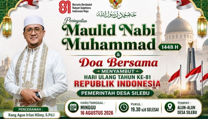 Desa Silebu Pancalang Gelar Doa Bersama dan Maulid Nabi Muhammad SAW 1448 H, Semarakkan Puncak Malam HUT ke-81 Kemerdekaan RI