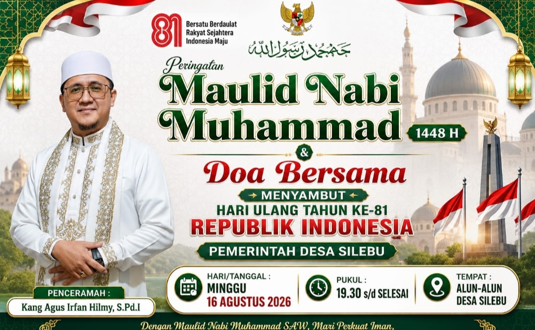 Warga Desa Silebu mengikuti doa bersama dan Maulid Nabi Muhammad SAW