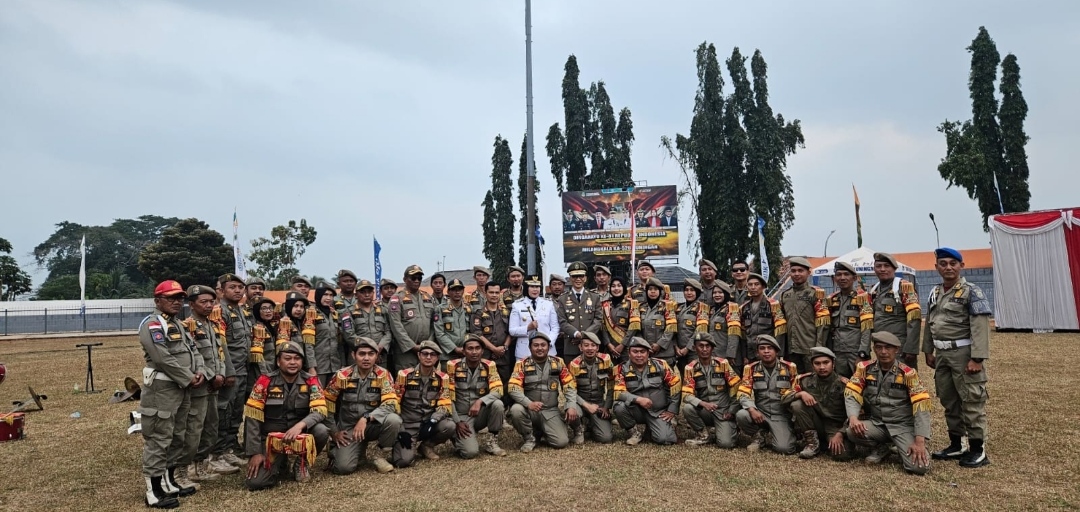 Keluarga Besar Satpol PP Kabupaten Kuningan memperingati HUT RI ke-81 dengan semangat pengabdian