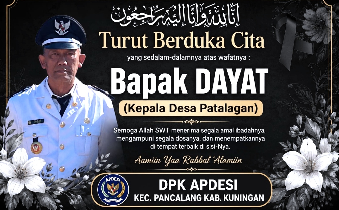 H. Asep Yusuf Hamdani Ketua DPK APDESI Kecamatan Pancalang menyampaikan belasungkawa atas wafatnya Kepala Desa Patalagan