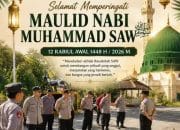 Kapolsek Cibingbin dan Jajaran Mengucapkan Selamat Memperingati Maulid Nabi Muhammad SAW 1448 H Tahun 2026
