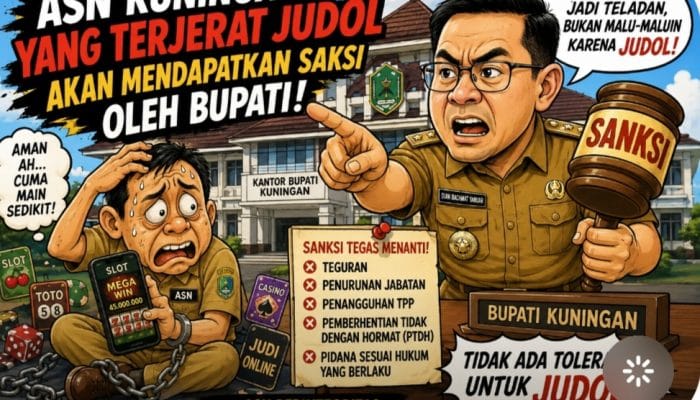 Pemkab Kuningan Tegas, ASN Yang Doyan   Judi Online Terancam Sanksi