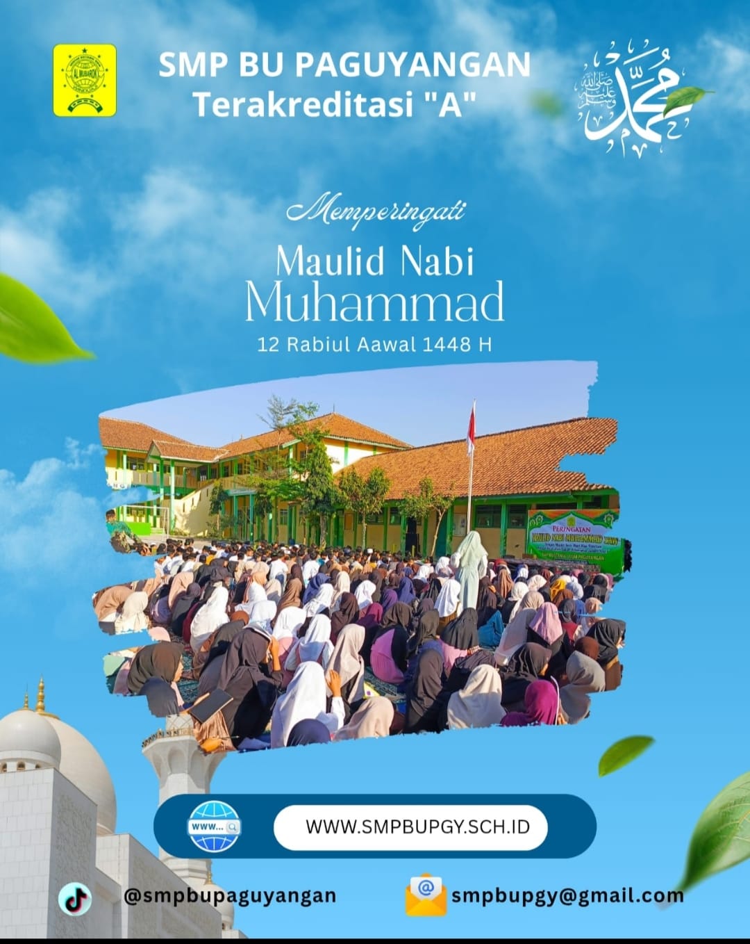 Keluarga besar SMP BU Paguyangan Kabupaten Brebes memperingati Maulid Nabi Muhammad SAW 1448 H
