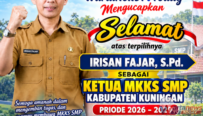 Irsan Fajar, S.Pd. Nahkodai MKKS SMP Kuningan 2026–2029
