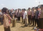 Bupati Kuningan buka secara Resmi Kemah Bhakti Pendidikan Kesetaraan Di Desa Mandalajaya Kec Maleber Kab Kuningan 