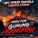 Ketua MPC Pemuda Pancasila Kuningan H. Harnida Darius menyampaikan doa dan solidaritas untuk masyarakat sekitar Gunung Krakatau