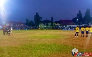 Tim Kecamatan Luragung merayakan kemenangan setelah menjadi juara Bupati Cup 2026 usai mengalahkan Ciawigebang melalui adu penalti.