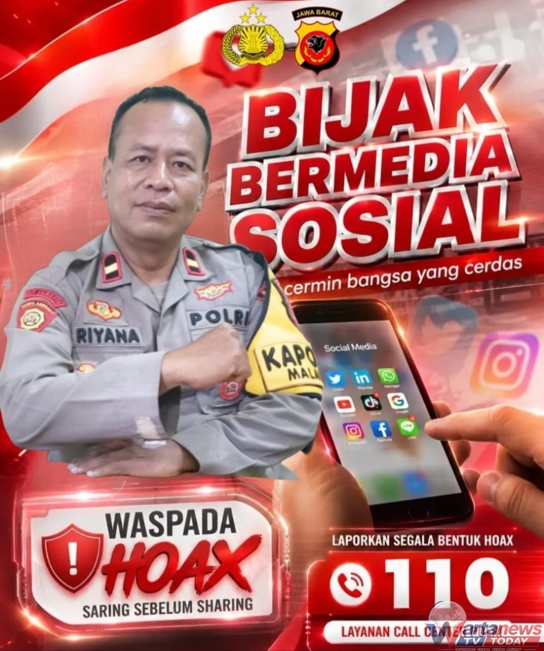 Kapolsek Malausma IPDA Riyana mengajak masyarakat bijak menggunakan media sosial