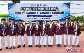 Siswa SMPN 1 Cilimus mengikuti Diklat PKS di Polres Kuningan
