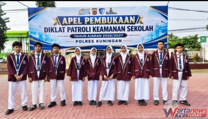 Siswa SMPN 1 Cilimus Ikuti Diklat Patroli Keamanan Sekolah di Polres Kuningan