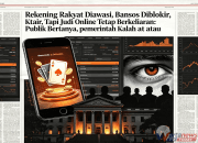 Rekening Rakyat Diawasi, Bansos Diblokir, Tapi Judi Online Tetap Berkeliaran: Publik Bertanya, pemerintah Kalah atau Tidak Serius?