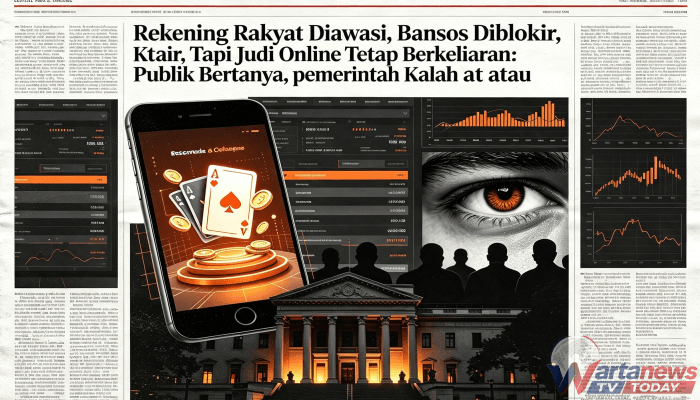 Rekening Rakyat Diawasi, Bansos Diblokir, Tapi Judi Online Tetap Berkeliaran: Publik Bertanya, pemerintah Kalah atau Tidak Serius?