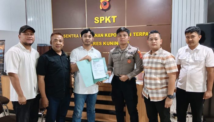 Atang Resmi Dilaporkan Anggota Bidang Hukum MPC Pemuda Pancasila Kuningan Terkait Dugaan Perusakan Tugu