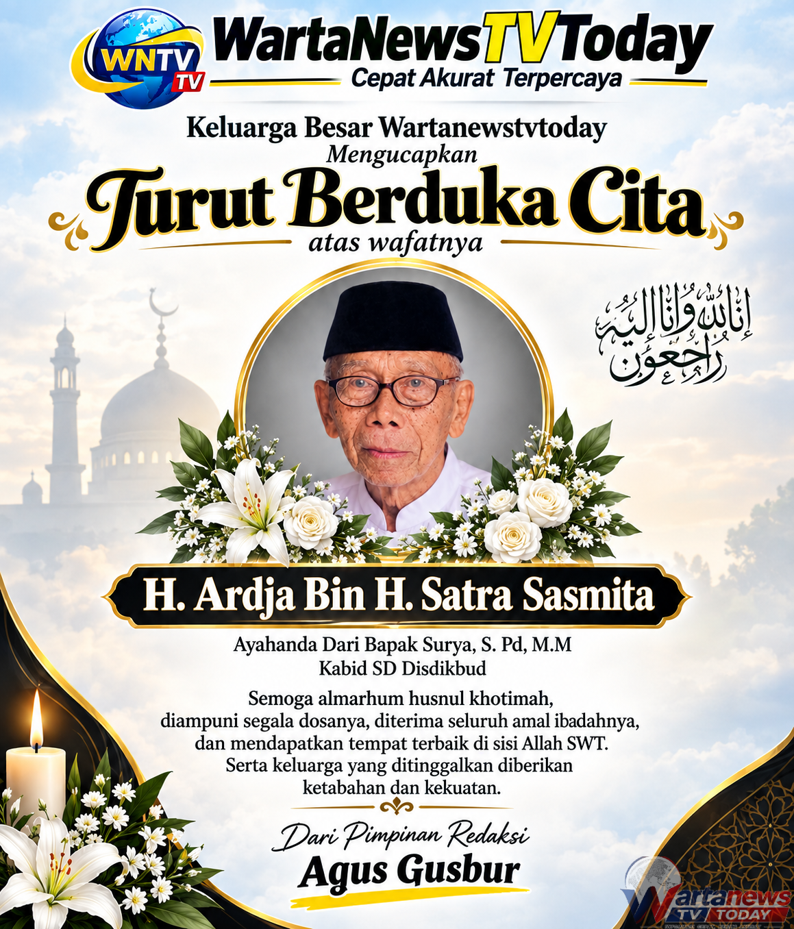 Ayahanda Kabid SD Disdikbud Kuningan Surya H. Ardja berpulang