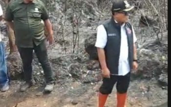 Bupati Kuningan Pantau Langsung kebakaran Hutan di Pasawahan – Singkup Luas area terbakar  di perkirakan 40 hektar.