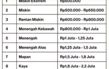 Inilah Gambaran Orang dengan Berbagai Tingkat Penghasilan Kerja Berdasarkan Desil