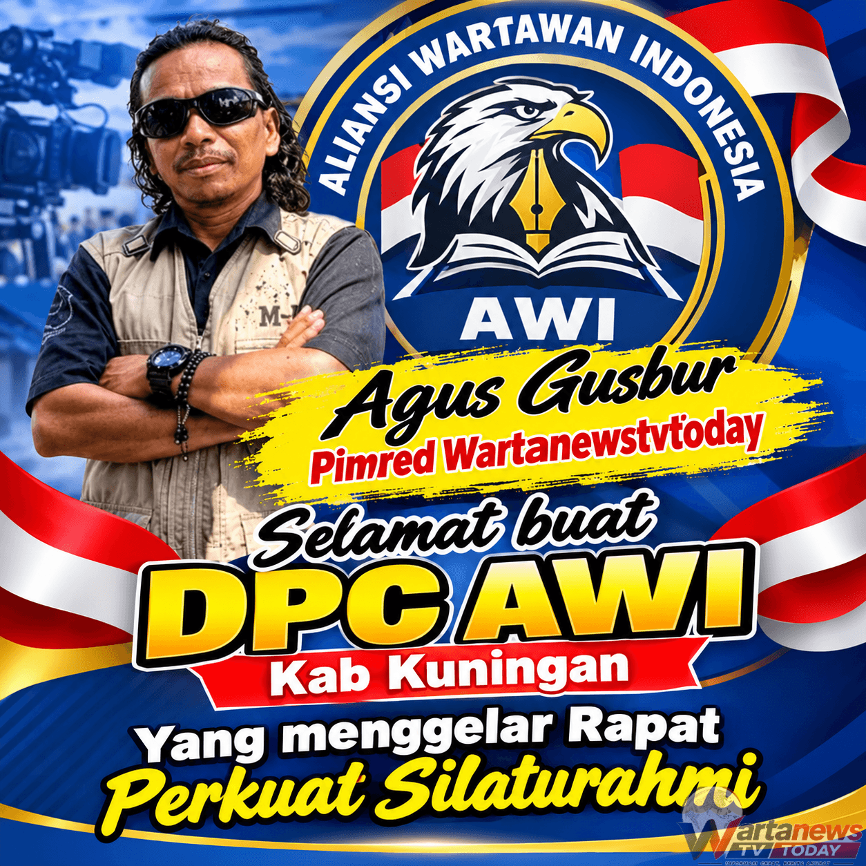 Agus Gusbur mengapresiasi rapat rutin DPC AWI Kabupaten Kuningan untuk memperkuat solidaritas organisasi