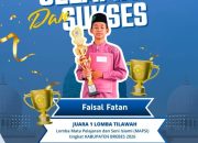 Faisal Fatan Raih Juara 1 Lomba Tilawah MAPSI Tingkat Kabupaten Brebes
