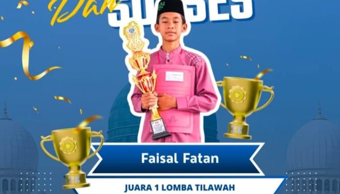 Faisal Fatan Raih Juara 1 Lomba Tilawah MAPSI Tingkat Kabupaten Brebes