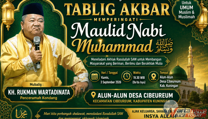 Tabligh Akbar Desa Cibeureum Cibingbin Kuningan Hadirkan KH. Rukman Wiriadinata