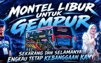 Suporter dan warga Purwasari memberikan dukungan kepada Gempur FC menjelang pertandingan melawan Ragasakti Setianegara di Stadion Ciloklok Cilimus.
