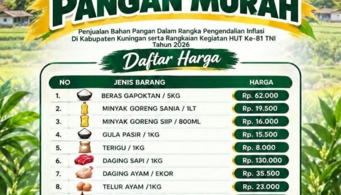 Gerakan Pangan Murah Digelar di KDMP Desa Padamenak, Jalaksana Kuningan Rangkaian HUT ke-81 TINI