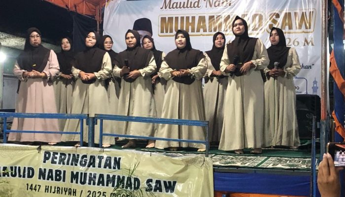 Group Qasidah Mutiara Semarakkan Peringatan Maulid Nabi Muhammad SAW di Mushola Miftahul Jannah Desa Cibeureum