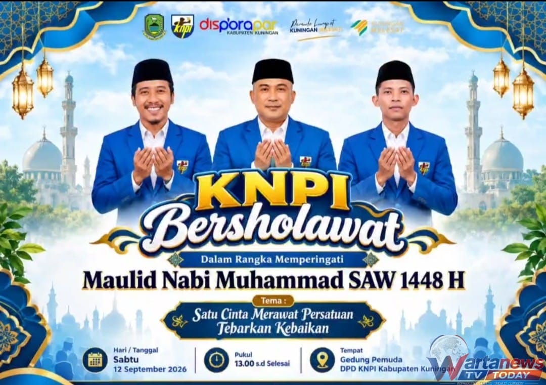 Kegiatan KNPI Bersholawat dan peringatan Maulid Nabi Muhammad SAW 1448 H oleh DPD KNPI Kabupaten Kuningan.