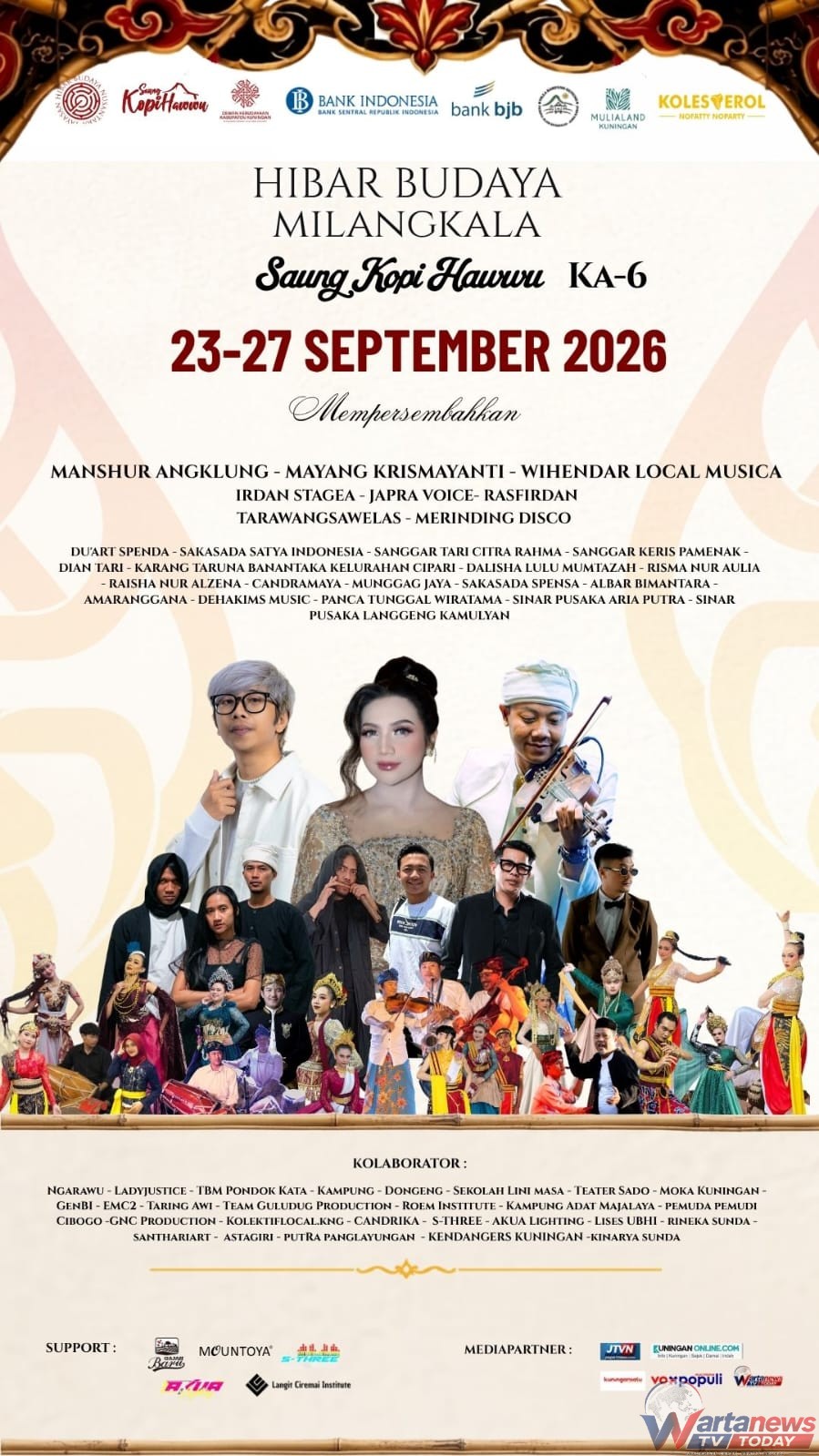 Milangkala Saung Kopi Hawwu 6 menghadirkan seniman musisi dan komunitas budaya di Kuningan