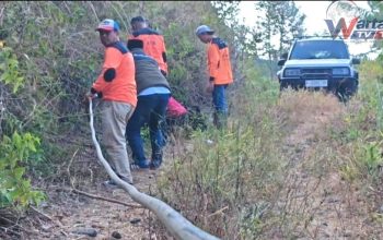 Relawan MPA Majakuning mengaktifkan embung air untuk mencegah karhutla di Bukit Seribu Bintang TNGC