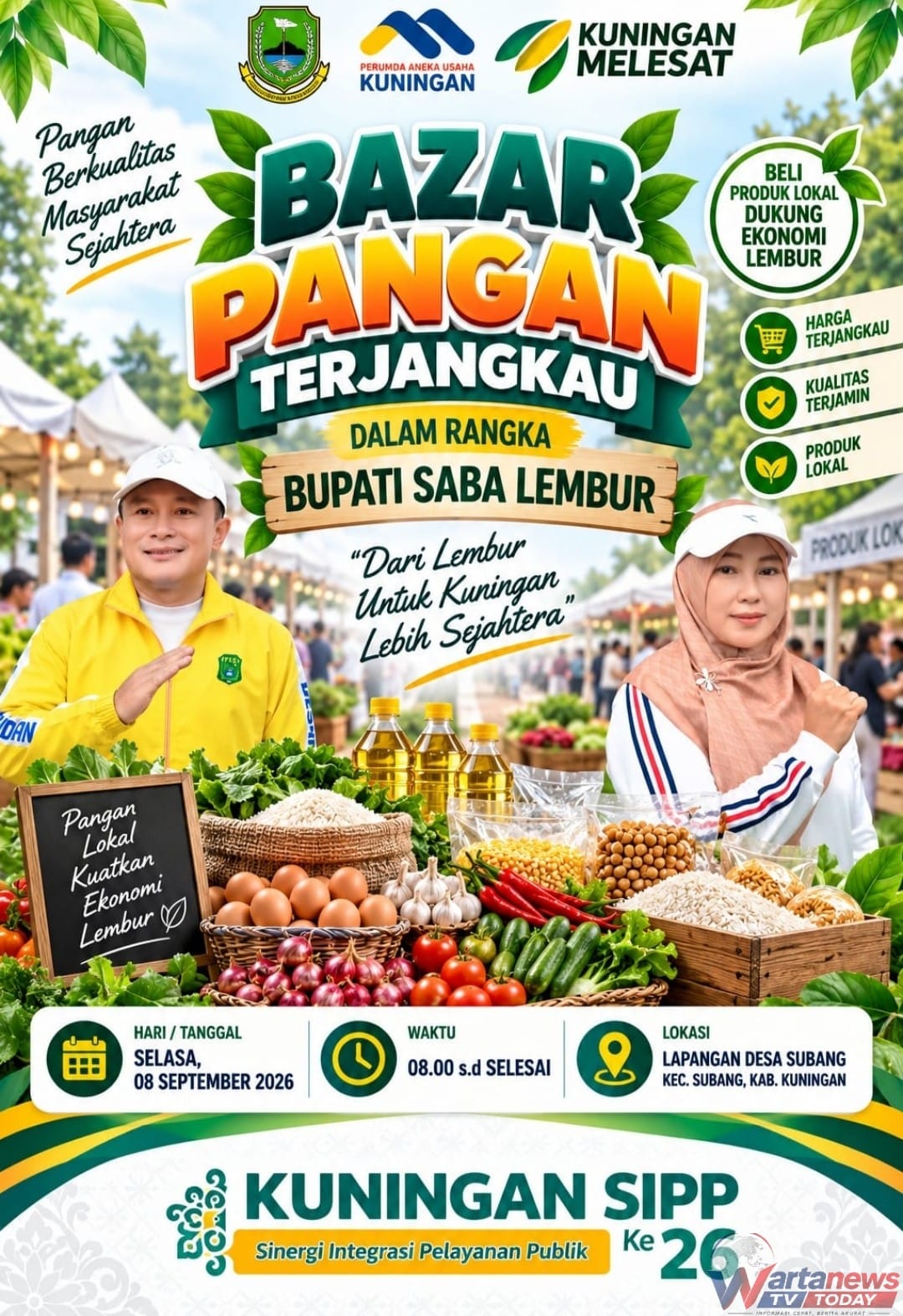Bazar Pangan Kejangkau PDAU Kuningan di Kecamatan Subang