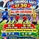 Poster Turnamen Sepak Bola Usia Dini Piala Ibu Sri Laelasari dalam rangka Anniversary ke-30 SSB Turangga Sakti di Kuningan.