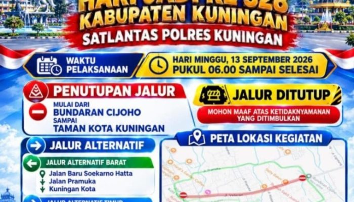 Karnaval ,Rangkaian HUT Kab Kuningan ke 528 bunderan Cijoho dan Taman Kota Tutup Sementara .