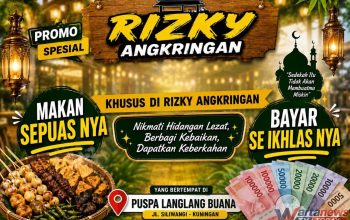 Kegiatan Makan Sepuasnya Rizki Angkringan di Puspa Langlang Buana bersama masyarakat dalam suasana penuh kebersamaan.
