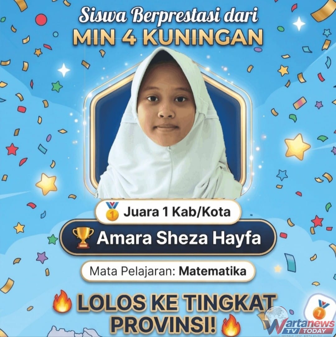 Amara Sheza Hayfa siswi MIN 4 Kuningan juara 1 lomba Matematika tingkat Kabupaten Kuningan