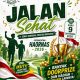 Peserta Jalan Sehat HAORNAS 2026 SMP Bustanul Ulum Paguyangan mengikuti kegiatan olahraga bersama di Kabupaten Brebes.